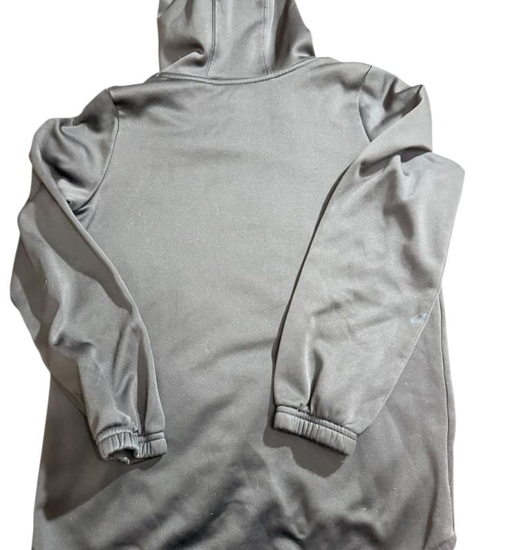 Under Armour Youth Large Black Pullover Hoodie Loose Fit Kangaroo Pocket - Thumbnail 2