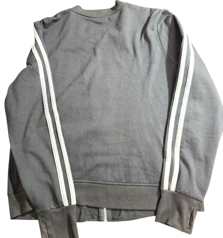 Bebe Sport Women's Black Track Jacket Logo Zip Up Bomber Fleece Lined Size L - Thumbnail 2