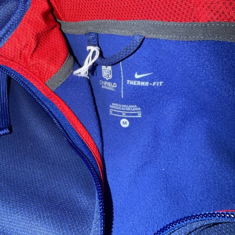 New York Giants Nike Therma Fit On Field Full Zip Hoodie Jacket - Thumbnail 5