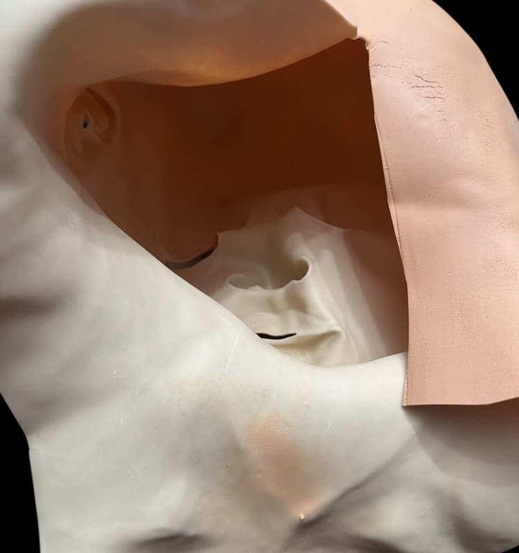 Unfinished Latex Human Face Mask Blank Horror Prop SFX Head - Thumbnail 5