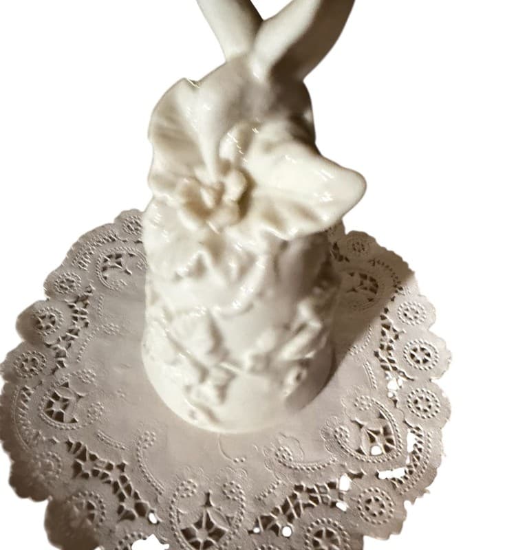Vintage Porcelain Bell Figurine Lace Skirt Albert E Price 1980s Decorative - Image 1