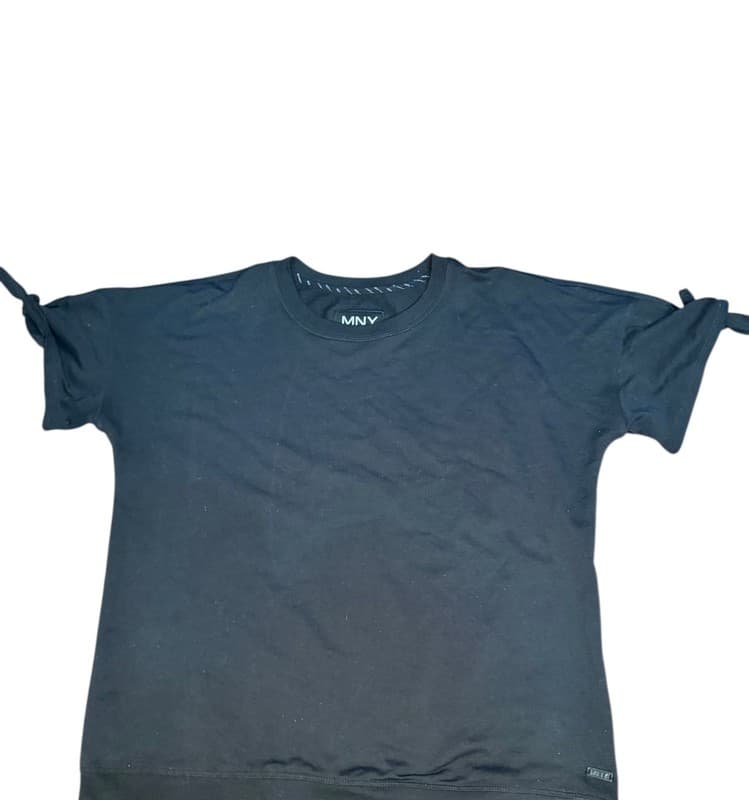 Marc New York Performance MNY Women Black Short Sleeve Athleisure Top Medium - Image 1