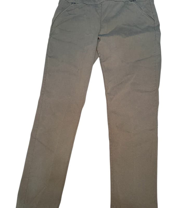 Gibson + Latimer Women’s Brown Pull-On Pants Size M USA Made Straight Leg - Image 1