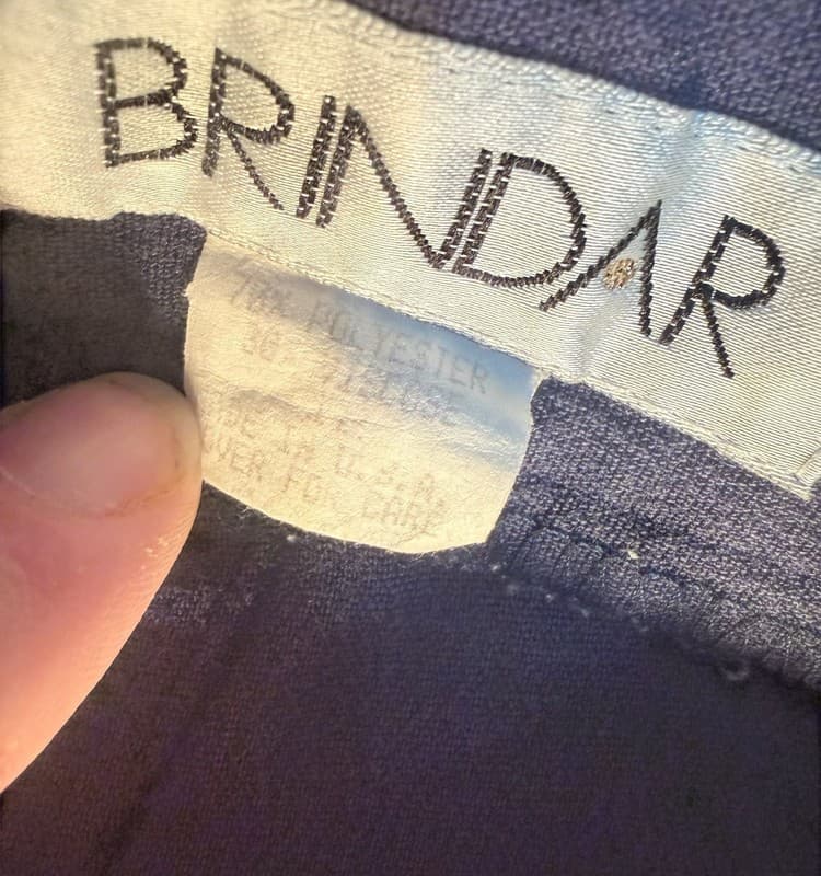 Brindar Navy Blue Women’s Pleated Shorts Made in USA Elastic Waist Size Approx - Thumbnail 3