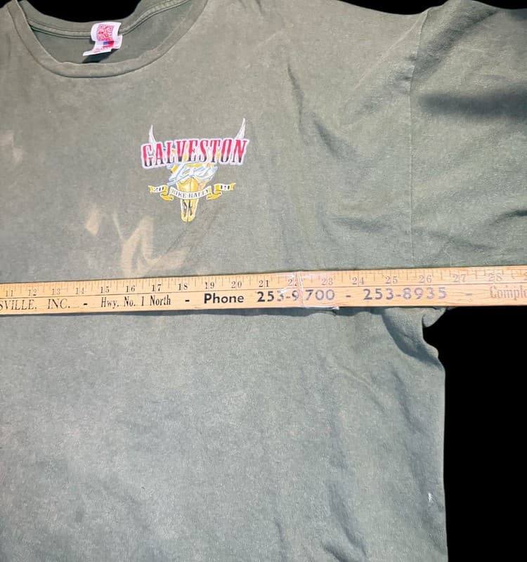 Galveston Texas Bike Rally 2019 T-Shirt Bayside USA Made 3XL Distressed - Thumbnail 8