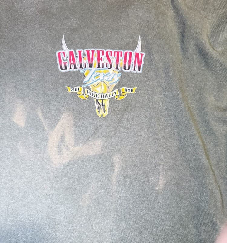 Galveston Texas Bike Rally 2019 T-Shirt Bayside USA Made 3XL Distressed - Thumbnail 3
