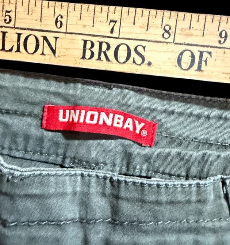 Unionbay Women’s Olive Green Utility Cargo Pants Slim Fit - Thumbnail 5