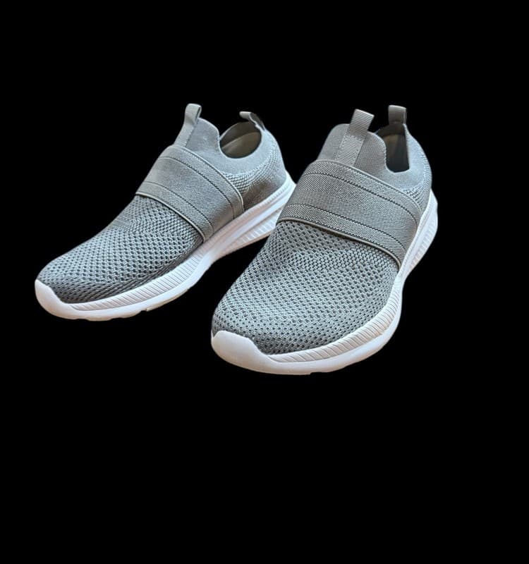 Athletic Works Men's Banded Jogger Slip-On Sneakers Grey 9 1/2 W - Thumbnail 2