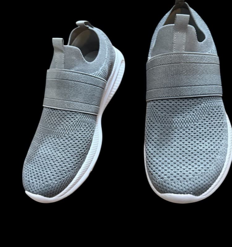 Athletic Works Men's Banded Jogger Slip-On Sneakers Grey 9 1/2 W - Thumbnail 3