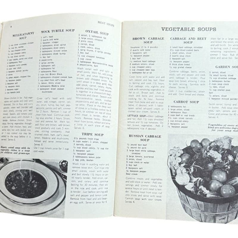 Vintage 1950 250 Delicious Soup Recipes Cookbook Culinary Arts Institute - Thumbnail 5