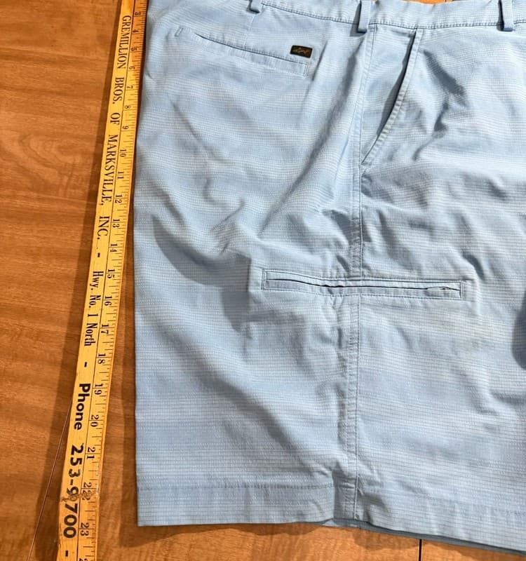 Greg Norman Men’s Golf Shorts W40 Blue Stretch Performance Shark Logo - Thumbnail 9