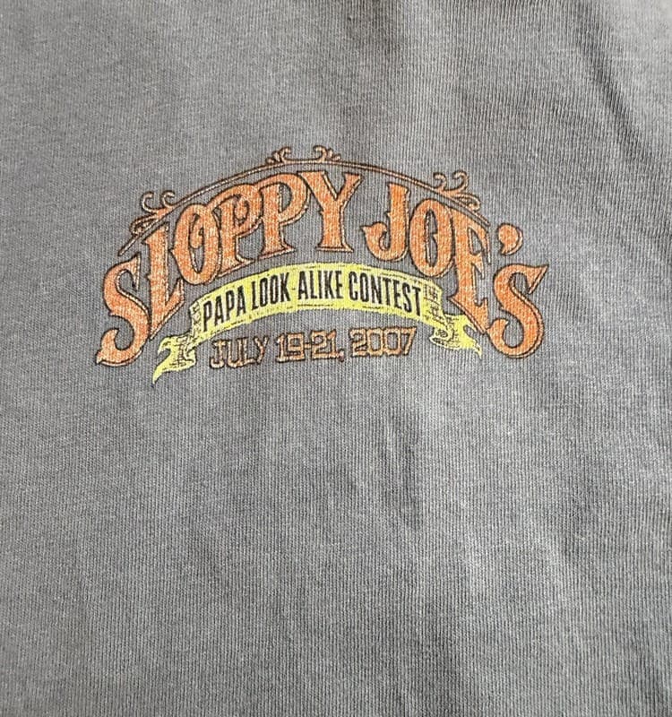Vintage Sloppy Joe’s Papa Look Alike Contest T-Shirt XXL Key West July 2007 - Thumbnail 3