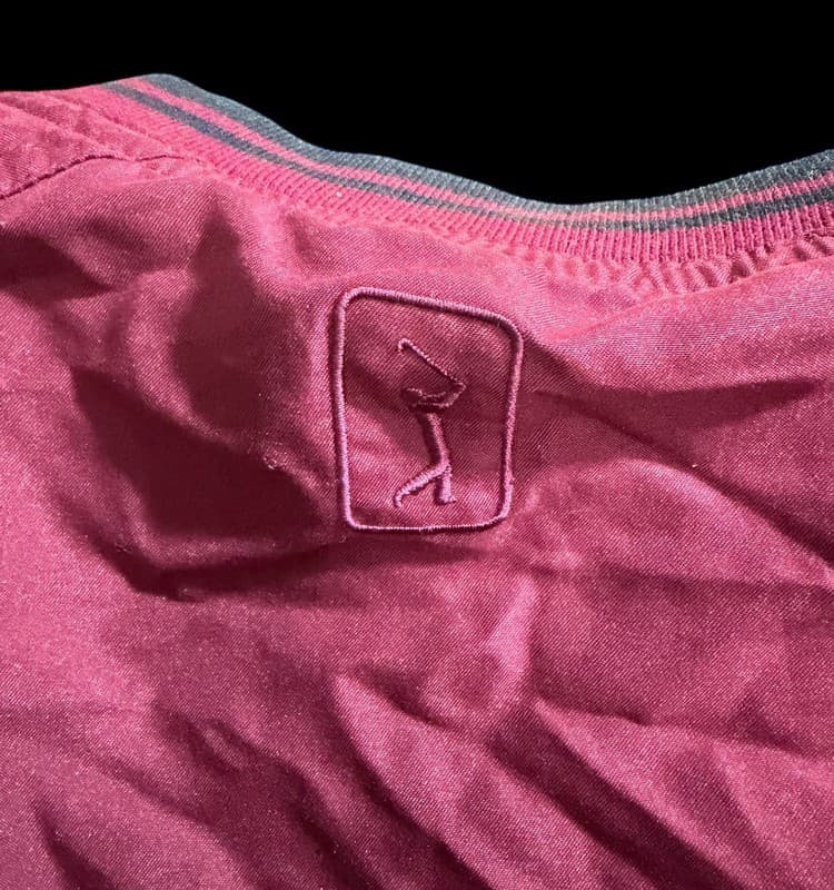 PGA Tour Men’s V-Neck Golf Windbreaker Pullover Medium Burgundy - Thumbnail 6