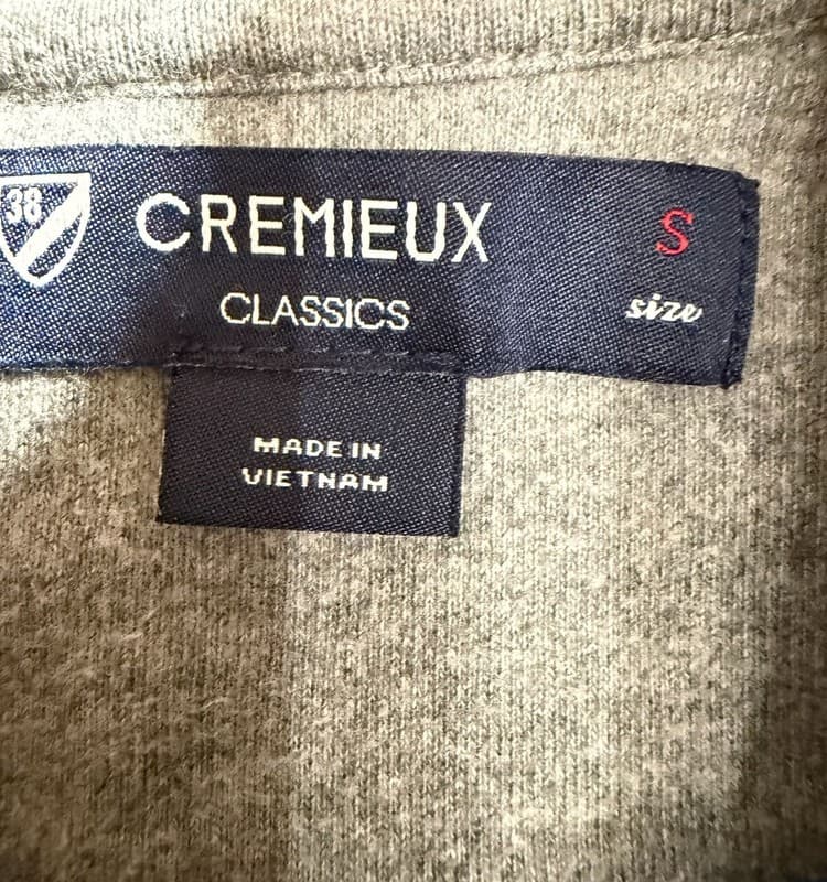 Cremieux Classics Men’s Quarter Zip Fleece Pullover Blue Size Small - Thumbnail 4