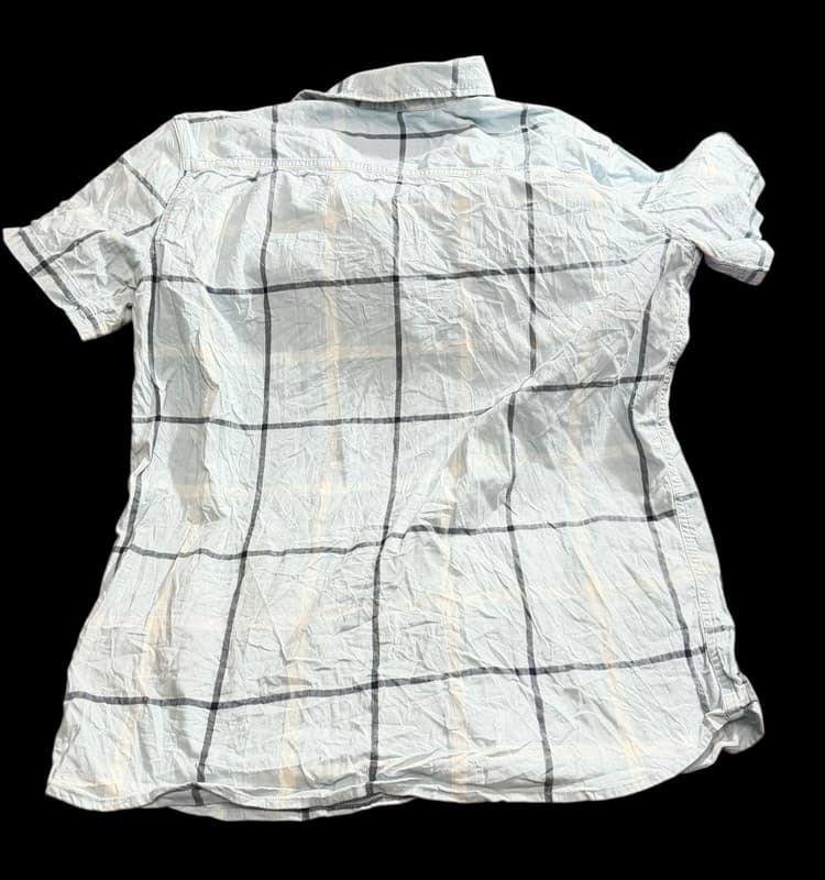 Carhartt Men's Blue Plaid Button Up Short Sleeve Shirt - Thumbnail 3