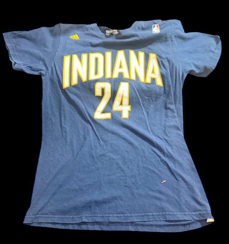 Adidas NBA Indiana Pacers Paul George Navy Blue Jersey T-Shirt M - Image 1