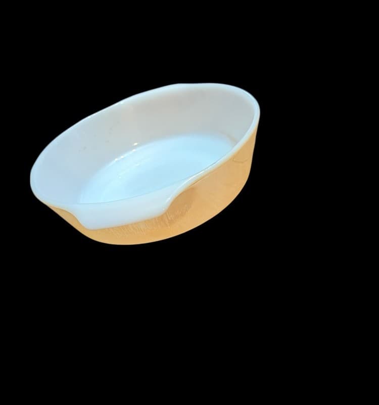 Vintage Fire King Anchor Hocking 1.5 Quart Peach Casserole Baking Dish #437 - Thumbnail 3