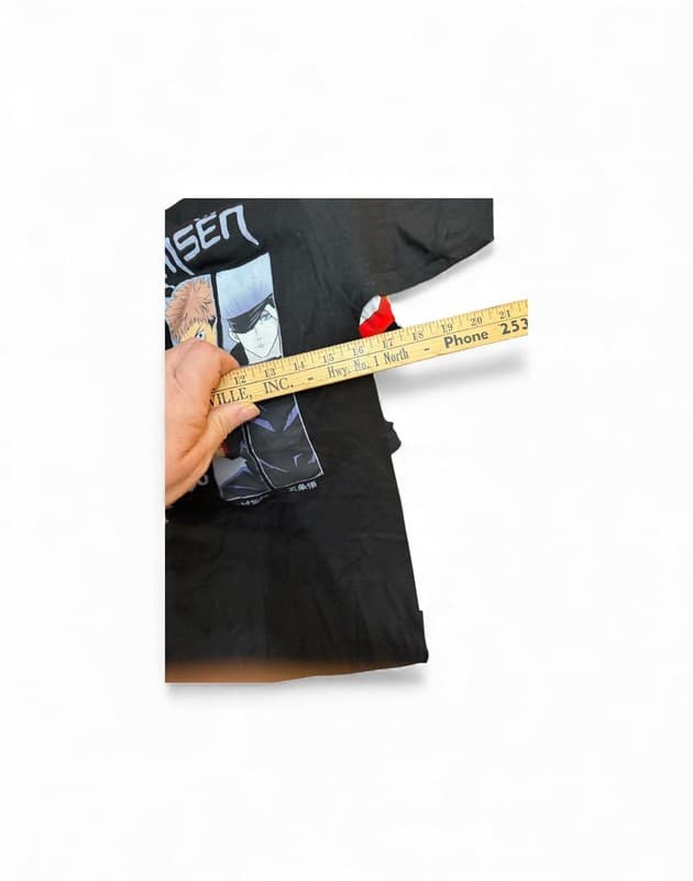 Jujutsu Kaisen Men's Black Anime Graphic T-Shirt - Thumbnail 4