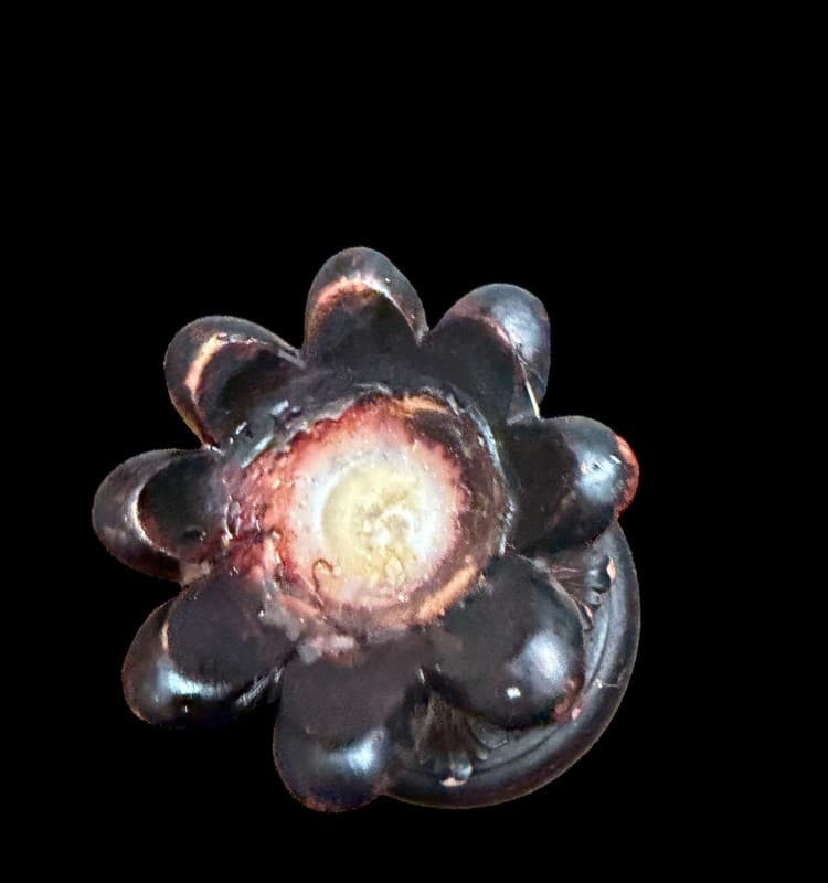 Vintage Hand Carved Resin Candlestick Candle Holder 7.5" - Thumbnail 2