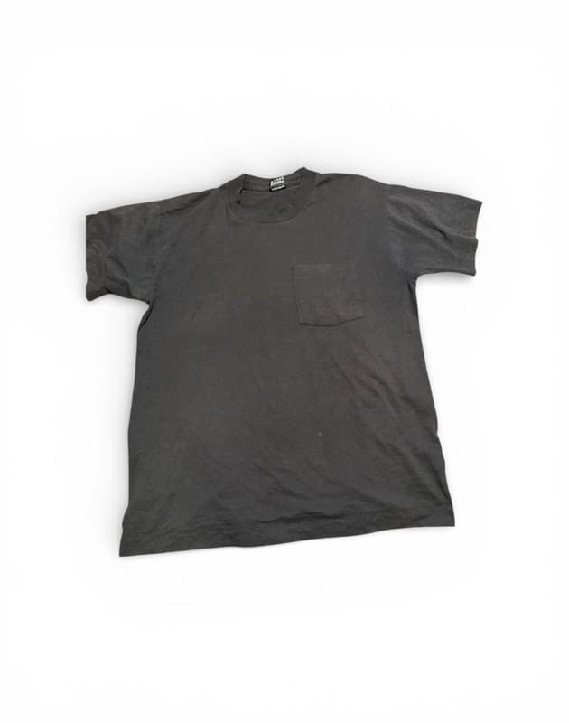 Vintage Black Short Sleeve Pocket T-Shirt Men's - Image 1