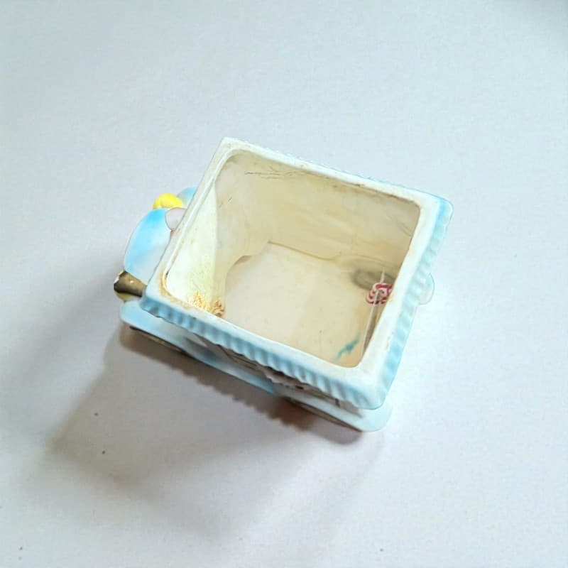 Vintage Nancy Pew Japan Ceramic Teddy Bear Musical Truck Planter - Thumbnail 4