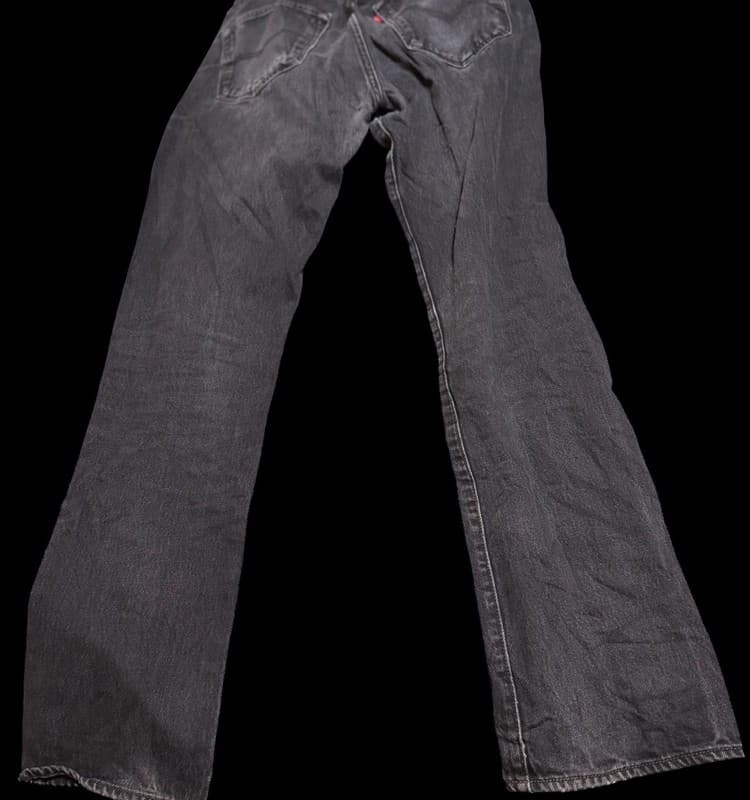 Levi’s 501 Original Black Jeans Men W36 L36 Button Fly Straight Leg - Thumbnail 3