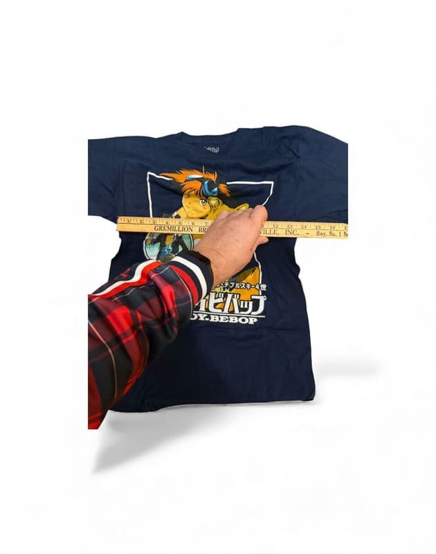 Cowboy Bebop T Shirt Men's Blue Short Sleeve Graphic Anime Japanese - Thumbnail 4