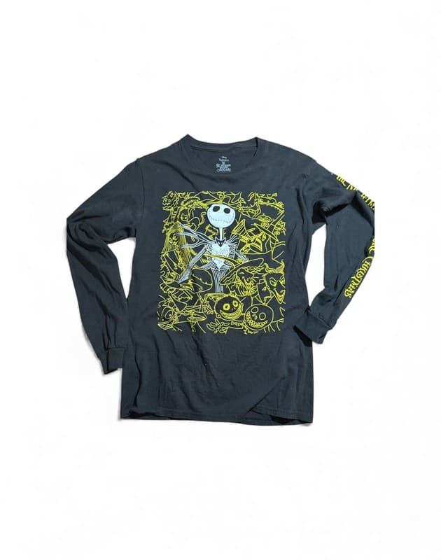 Disney The Nightmare Before Christmas Jack Skellington Faces Long Sleeve Shirt - Image 1