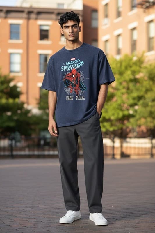 HUF x Marvel Spider-Man Graphic Tee Black - Thumbnail 2