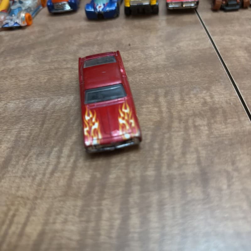 2008 Hot Wheels '69 Ford Torino Talladega Red with Orange Flames - Thumbnail 3