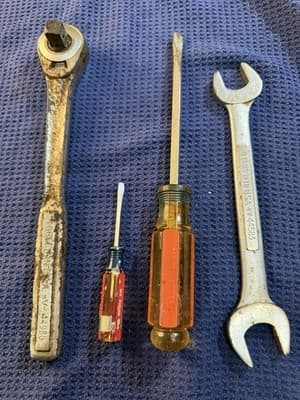 Vintage Craftsman 4pc Tool Lot Ratchet Wrench 2 Screwdrivers Forged USA =V= - Thumbnail 6