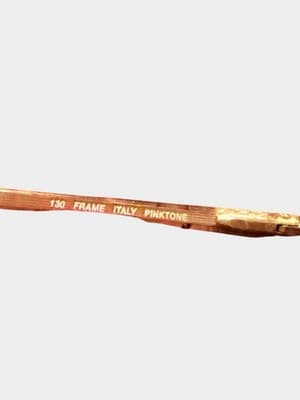 Vintage BerDel Sferoflex Revella Eyeglasses Italy Gold Pinktone 130 - Thumbnail 5