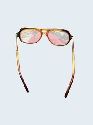 Vintage Zimco Bronco Eyeglass Frames Summer Brown 140 - 1970s/80s Aviator Style - Thumbnail 2