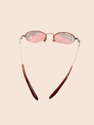 Konishi KF-8919 Flex-Titanium Oval Eyeglasses Frame Japan Coffee 19-18-140 Vntg - Thumbnail 2