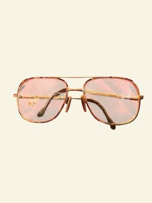 Vintage BerDel Sferoflex Gold Aviator Eyeglass Frames Made in Italy Tortoise 140 - Thumbnail 3