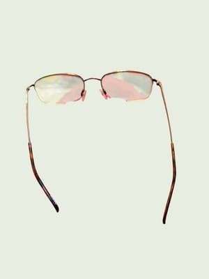 Marchon Eyeglasses Frames FLEXON 606 COFFEE Rectangular Half Rim 54-19-140 mm - Thumbnail 2