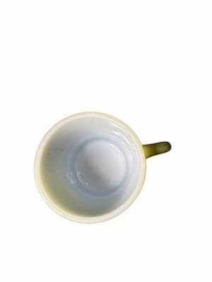 Vintage Fire King Avocado Green Milk Glass Coffee Mug Anchor Hocking MCM - Thumbnail 4