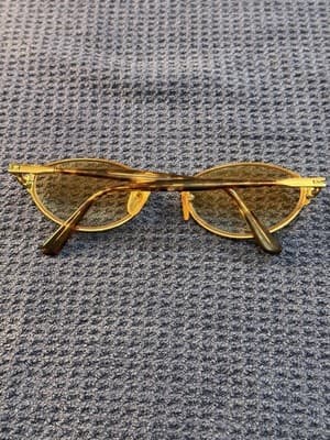 Vintage BerDel Sferoflex KELLEY Oval Eyeglass Frames Gold Tortoise Made in Italy - Thumbnail 4