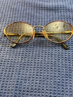 Vintage BerDel Sferoflex KELLEY Oval Eyeglass Frames Gold Tortoise Made in Italy - Thumbnail 3