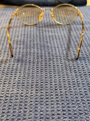 Vintage BerDel Sferoflex KELLEY Oval Eyeglass Frames Gold Tortoise Made in Italy - Thumbnail 2