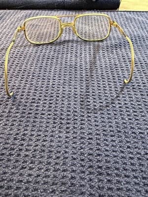 Vintage Gold Aviator Eyeglass Frames Double Bridge Cable Temple M/C 140 USA - Thumbnail 2