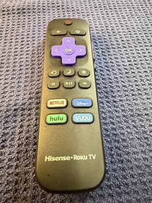 NEW Genuine Original HISENSE ROKU TV Remote with NETFLIX DISNEY+ HULU VUDU - Image 1