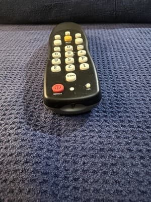 Funai NC003UD TV Remote Control Black w/ Yellow Mute AA Batteries Included - Thumbnail 2