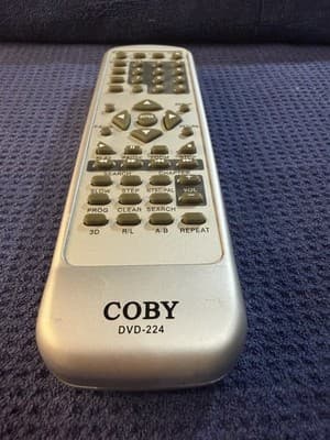 Coby DVD-224 KM-268 DVD Player Remote Control Used Tested - Image 1