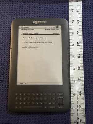 Amazon Kindle Keyboard 3rd Gen D00901 E-Reader Wi-Fi Black - Thumbnail 2