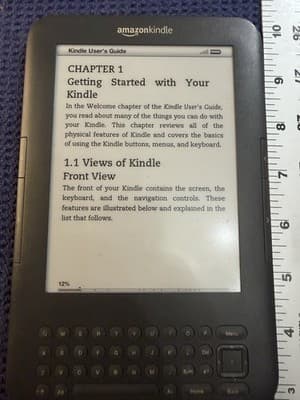 Amazon Kindle Keyboard 3rd Gen D00901 E-Reader Wi-Fi Black - Thumbnail 3