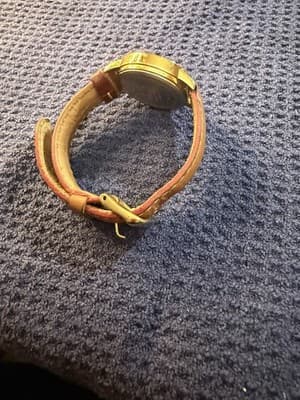 Timex Easy Reader 40th Anniversary Edition Watch Gold Tone Brown Leather Indiglo - Thumbnail 5