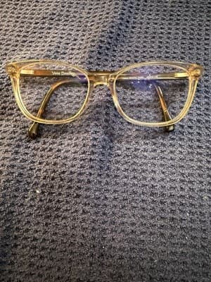 Vera Bradley Happy Blooms HAB Eyeglass Frames 49-15-135 Floral Temple Crystal - Thumbnail 3