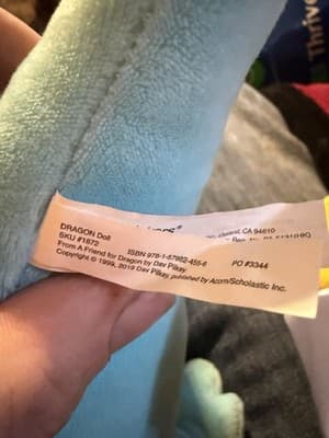 MerryMakers Dragon Plush Dav Pilkey Dog Man 2019 Stuffed Toy - Thumbnail 3