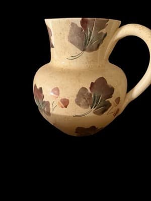 Vintage Sole di Toscana Italian Ceramic Pitcher 14” Hand Painted Tuscan Floral - Image 1